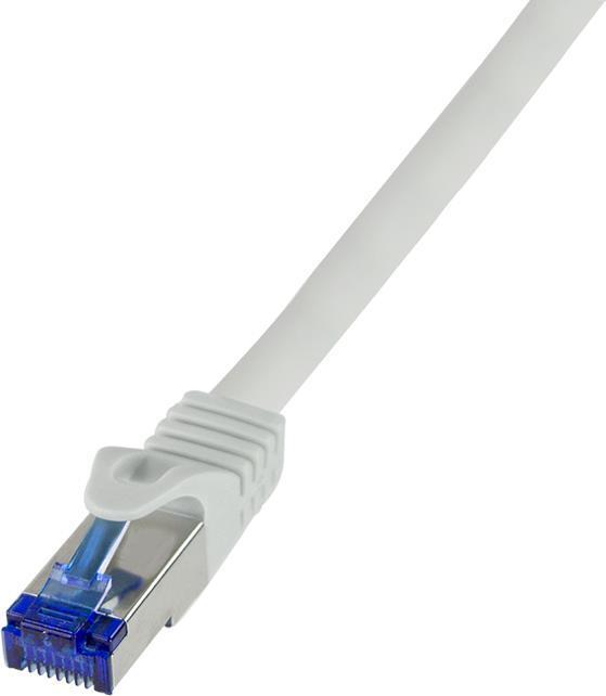 LogiLink Cavo patch Ultraflex, Cat.6A, S/FTP, 2,0 m, grigio con cavo grezzo Cat.7, cavo extra flessibile e (S/FTP, CAT6a, 2 m)