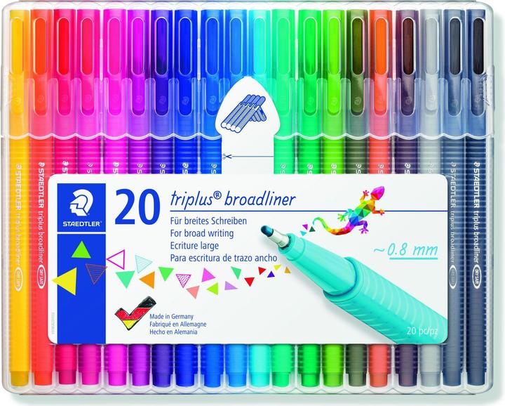 Image du produit Staedtler 338 Broadliner triplus SB20 (Multicolore, 20 x)