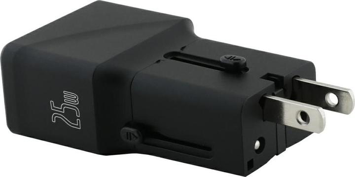 Actual product image Tumi Power Charger Travel Adapter 25W USB-C / USB-A + Cable USB-C/USB-C black
