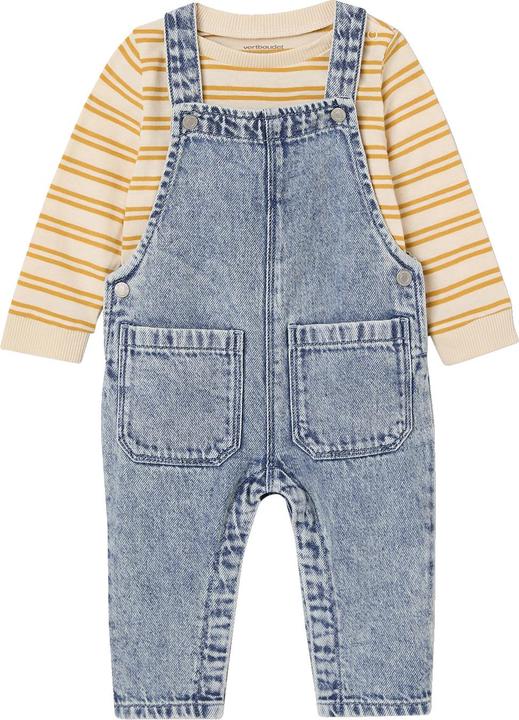 Actual product image Vertbaudet Baby-Set: Streifenshirt & Latzjeans (80)