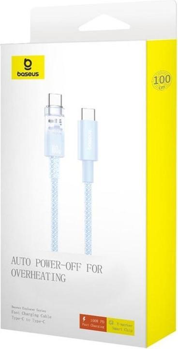 Produktbild Baseus Cable cabel Type C to Type C PD 6A 100W Explorer P10319703311-00 / CB000043 1 m blue (1 m, 100 W)