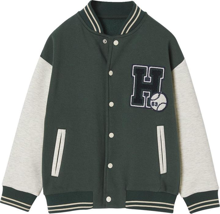 Vertbaudet Jungen College-Sweatjacke mit Aufnäher Oeko-Tex