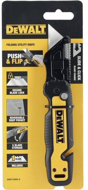 Actual product image DeWalt DWHT10992-0 Folding knife with trapezoid blade and magazine 1 pc. (Cutters)