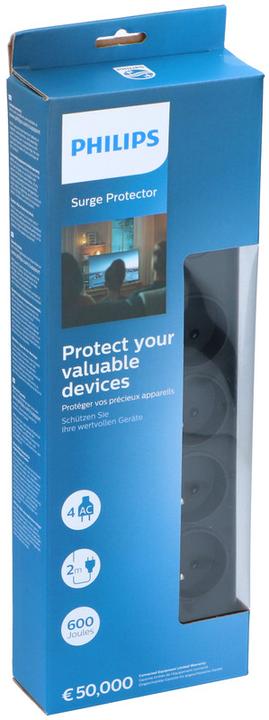 Produktbild Philips SPN7040WA/19 Steckdosenleiste - Überspannungsschutz - 4-Fach Steckdosen (4 x, 2 m)