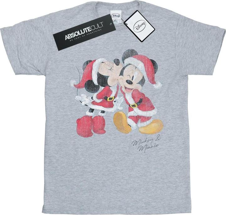 Disney Mickey And Minnie Christmas Kiss TShirt (M)