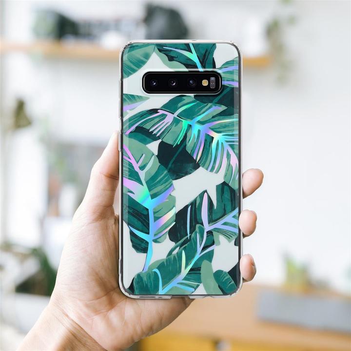 Produktbild Cadorabo IMD TPU Bunte Blumen & Blätter Cover (Samsung Galaxy S10)