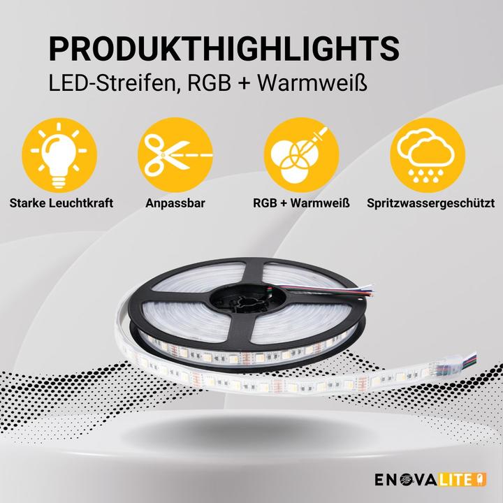 Produktbild Enovalite LED-Streifen (RGB, 500 cm, Indoor)