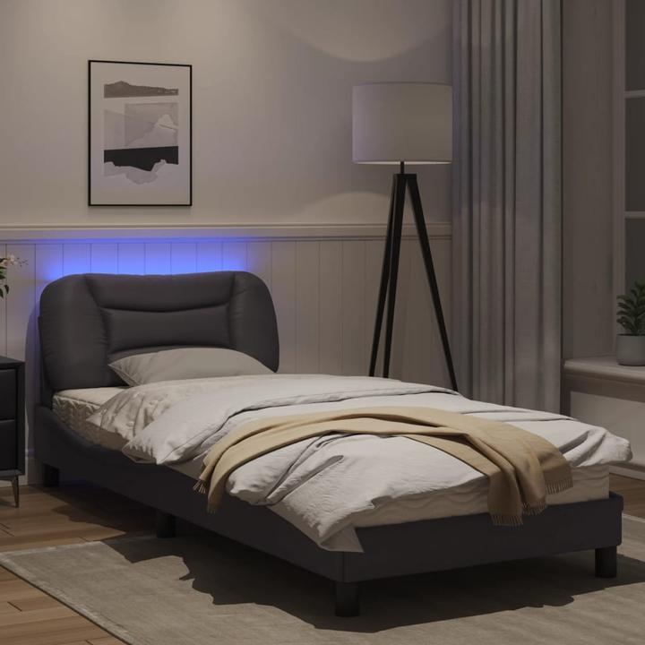 Produktbild VidaXL Bettgestell mit LED Kunstleder (90 x 200 cm)