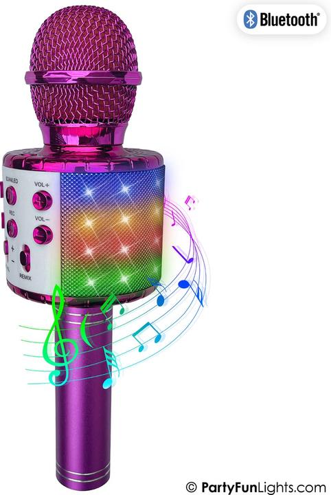 Actual product image PartyFun Lights Party Fun Lights - Karaoke microphone with speaker - Pink (605601)