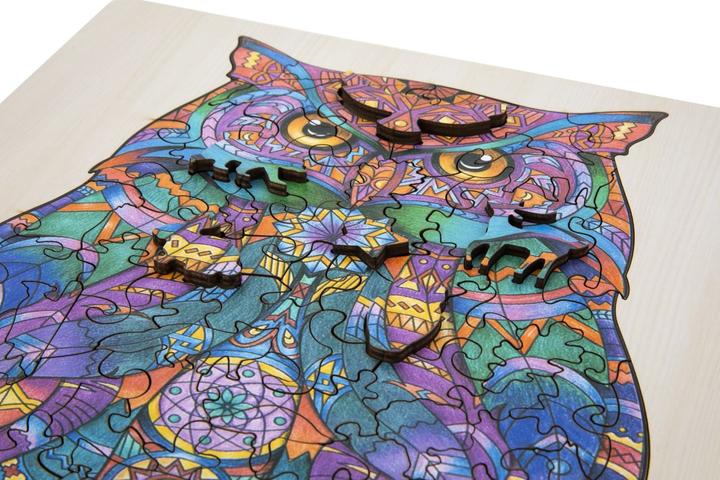 Actual product image Grafix Unique wooden puzzle owl, 130pcs. (130 pieces)