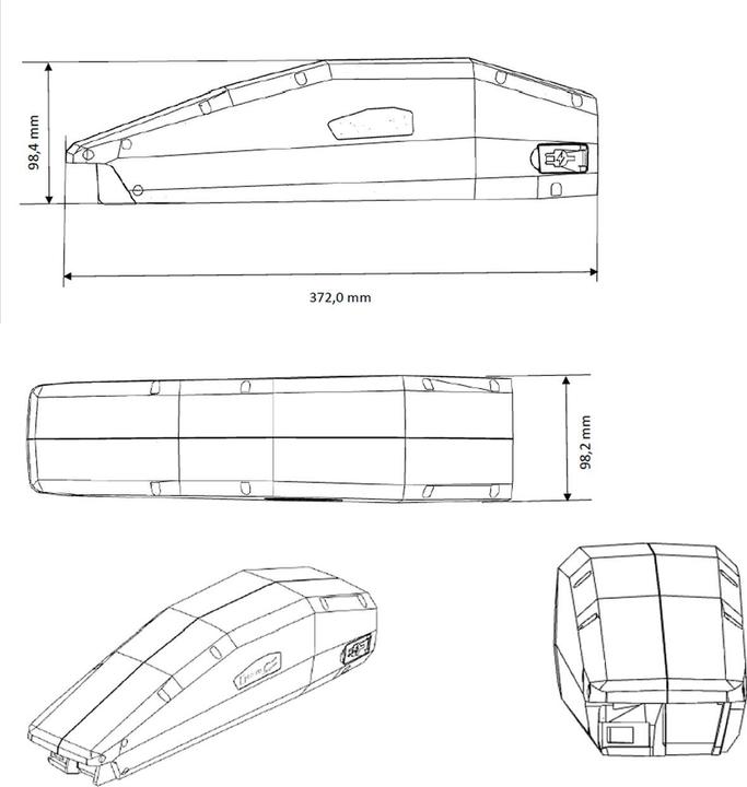 Image du produit E-Bike-Vision Batterie sous tube Yamaha (745 Wh, Batterie pour vélo électrique)