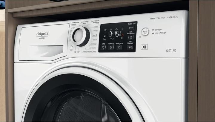 Produktbild Hotpoint Active NDB 10736 WA DE Waschtrockner Freistehend Frontlader Weiss D