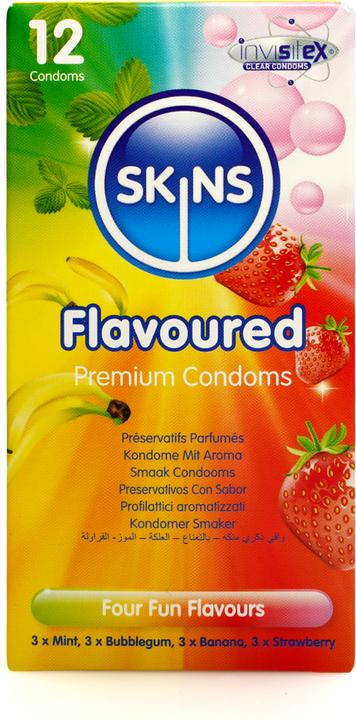 Actual product image Skins Condom Flavours 12 Pack (12 pcs.)