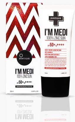 Actual product image Suntique I'M MEDI 100 Zinc Sun SPF50+ (Suntan cream, SPF 50, 50 ml)