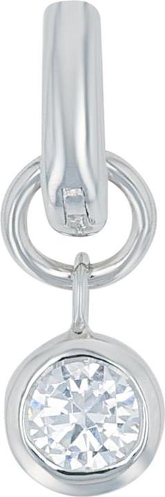 Amor Charms für Damen, 925 Sterling Silber, Zirkonia synth. | April (Silber 925)