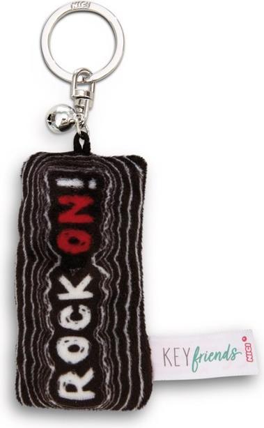 Magni NICI Schlüsselanhänger Mini Plüschkissen Rock on! mit Glöckchen 8cm