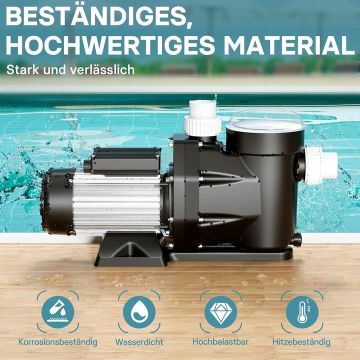 Produktbild Wiltec Poolpumpe 19200 l/h