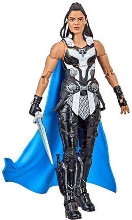 Actual product image Hasbro Marvel Legends Thor: Love and Thunder 15 cm tall King Valkyrie action figure, 1 accessory, 2 build-