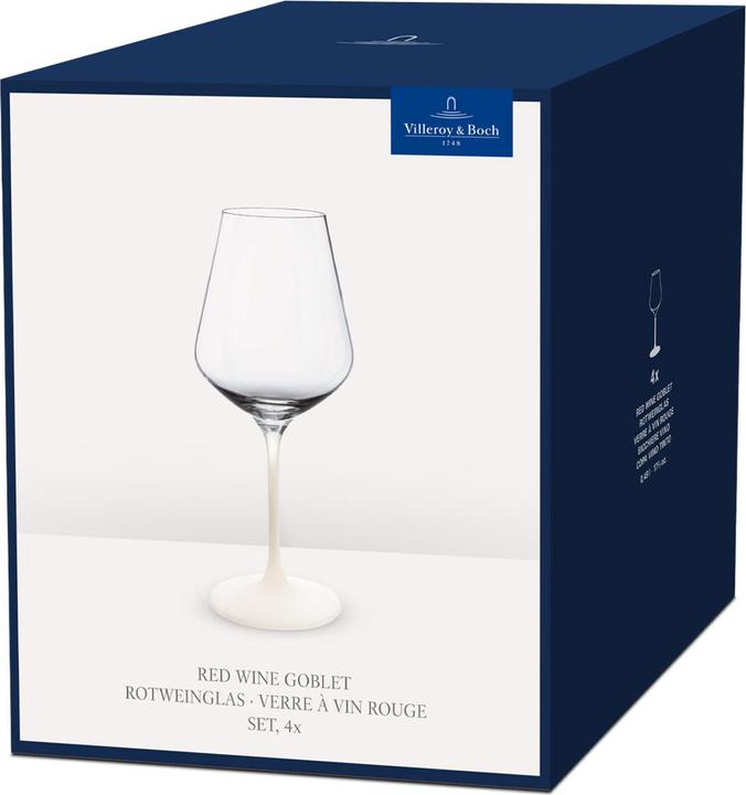 Produktbild Villeroy & Boch Rotweinglas, Set 4tlg. Manufacture Rock blanc (47 cl, 4 Gläser, Rotweingläser)