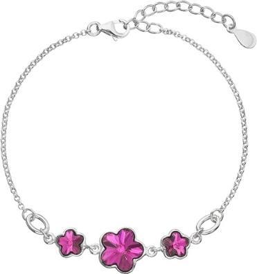 Produktbild Evolution Group - Silver bracelet with fuchsia Swarovski crystals 33112.3 fuchsia