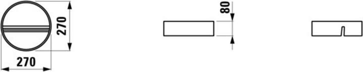 Actual product image Laufen Sonar shelf, for bath, D= 270 mm, Marbond, white, H29334000001 (31 cm, 31 cm)