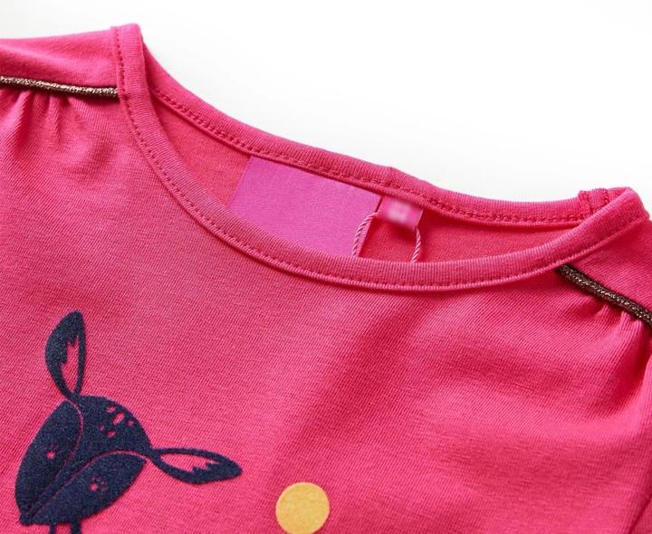 Immagine prodotto VidaXL Camicia a maniche lunghe per bambini rosa brillante 104,Materiale: 95% cotone (104)