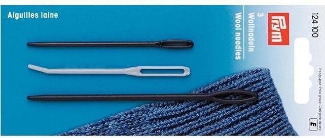 Prym Wool needles, assorted card 3 pcs, plastic