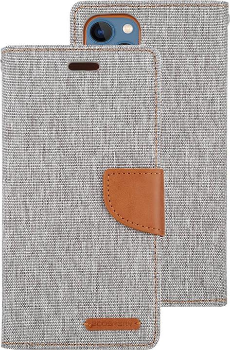 Produktbild iPhone 14 Plus - Canvas Stoff Etui grau (Apple iPhone 14 Plus)