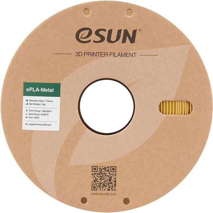 Actual product image eSUN ePLA-Metal Gold Filament 1.75mm 1Kg (PLA+, 1.75 mm, 1000 g, Gold)