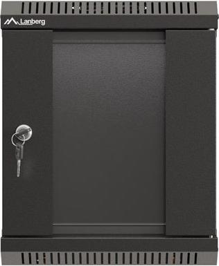 Produktbild Lanberg Szafa Instalacyjna Rack Wisząca 10 6u 300x300 Czarna Drzwi Przeszklone (Flat Pack) (6 HE, 10 Zoll Rack)