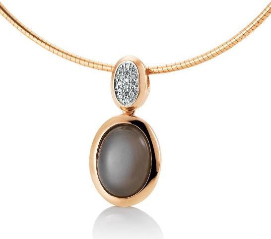Breuning ANHÄNGER - E.MONDSTEIN SILVER MOON/Brill. 0,088 Ct. H/si (585, - Gold)