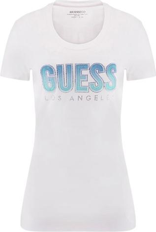 Produktbild Guess Damen T-Shirt Glitter Degrad Weiss (L)
