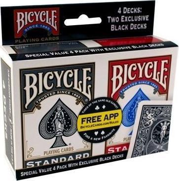 Actual product image Bicycle Rider Back cards in a 4-pack