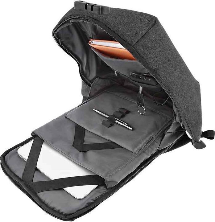 Actual product image Tellur 15.6 Notebook Backpack Antitheft V2, USB port, juodas