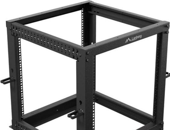 Produktbild Lanberg OPEN RACK 19 12U 600X600-1100 REGULOWANY CZARNY (6.86 HE, 19 Zoll Rack)