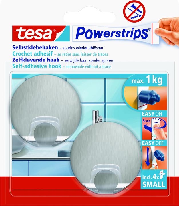 tesa Powerstrips hook SMALL metal round