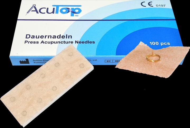 Produktbild AcuTop Dauernadeln (vergoldet), 0,20 x 1,4 mm