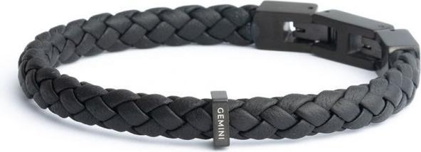Gemini Una Black M-L (Nappaleder und schwarzes Edelstahl)