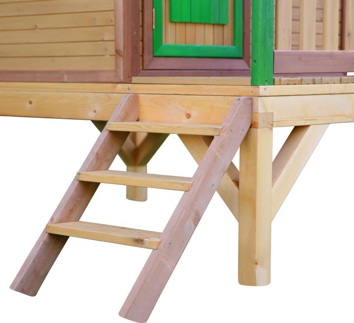 Immagine prodotto Axi Tom Speelhuis in Bruin/Groen - Met Verdieping en Grijze Glijbaan - Speelhuisje voor de tuin / buiten