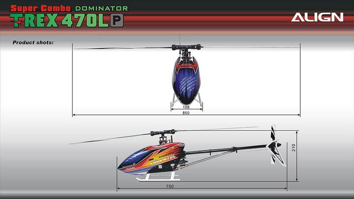 Actual product image Align T-Rex 470LP Dominator Combo