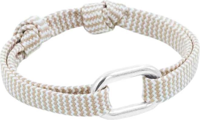 Le vent à la française Armband Maillon 22mm - Silber / weiss & beige (2.20 cm)