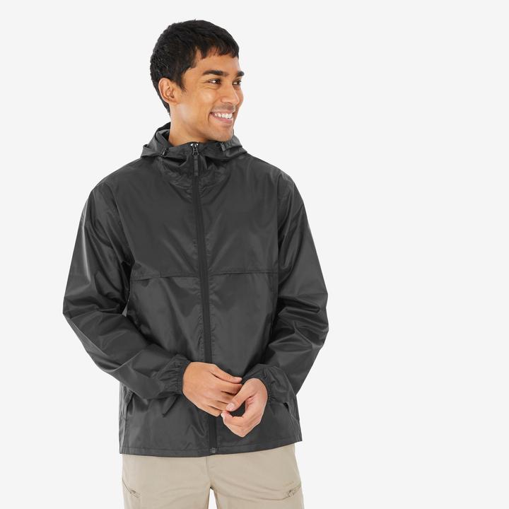 Produktbild Quechua Regenjacke Herren Raincut Fullzip - schwarz (XXL)