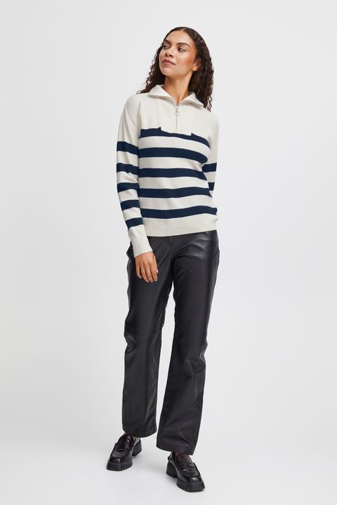 Actual product image B.young BYMANINA ZIPPER STIPE PULLOVER - 20813910 (XXL)
