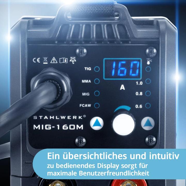 Produktbild Stahlwerk Schweissgerät MIG MAG 160 M IGBT 5 in 1 Kombigerät mit 160 Ampere