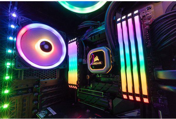 Produktbild Corsair DDR4 Vengeance RGB PRO 32GB 2-Kit (4 x 8GB, 3200 MHz, DDR4-RAM, DIMM)