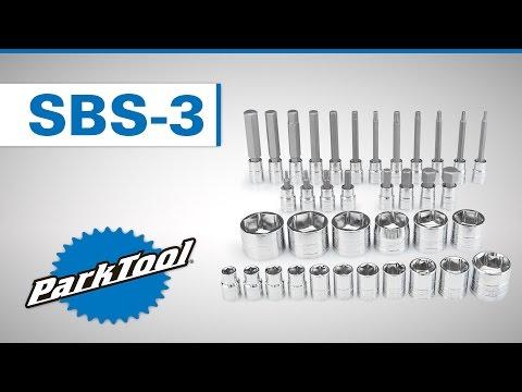 Actual product image Park Tool Socket and Bit Set SBS-3 (5, 6, 8, 10, 11, 12, 15, 17, 19 mm, 3/8")