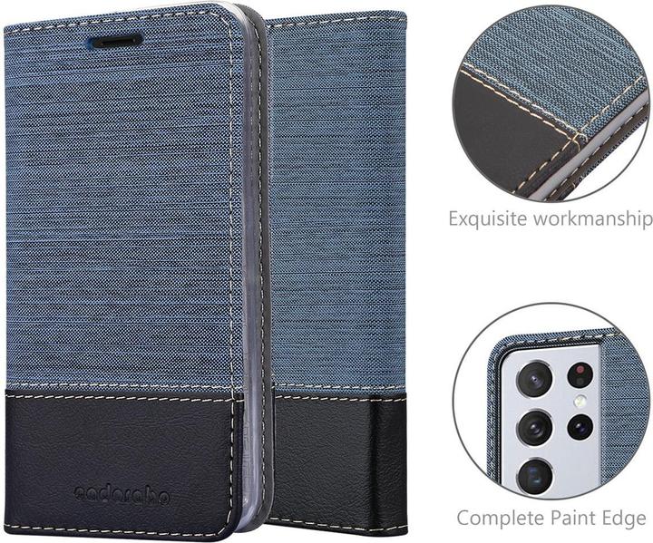 Produktbild Cadorabo Book Jeans Optik Cover (Samsung Galaxy S21 Ultra)