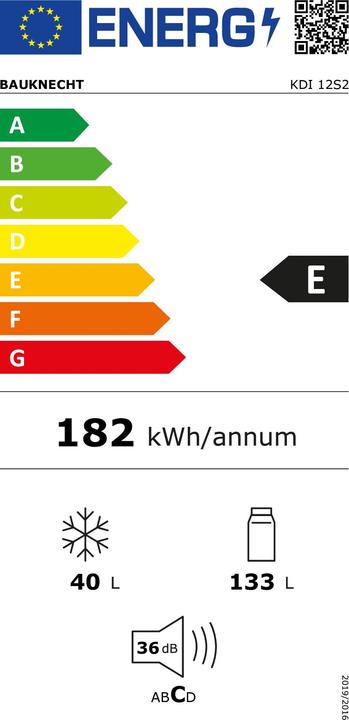 Energie-Label Bauknecht KDI 12S2 (173 l)