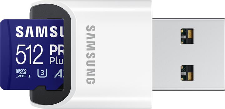 Actual product image Samsung PRO Plus with USB card reader (512 GB, microSDXC, U3, UHS-I)