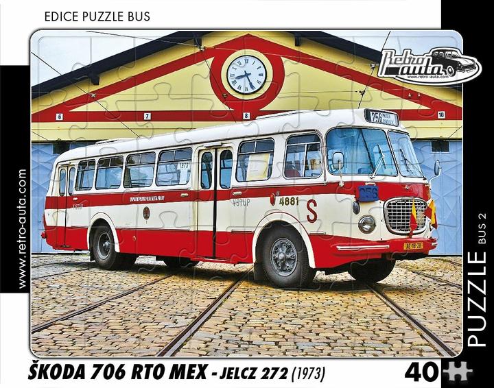 Produktbild Retro-auta Puzzle BUS Nr.2 Skoda 706 RTO MEX (1973) 40 Stück (40 Teile)